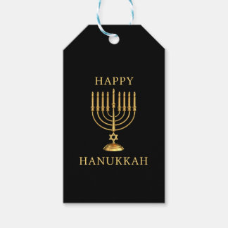 Lycklig Hanukkah Presentetikett