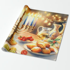 Lycklig Hanukkah Presentpapper