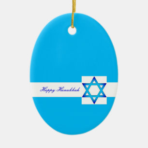 Lycklig Hanukkah prydnad Julgransprydnad Keramik