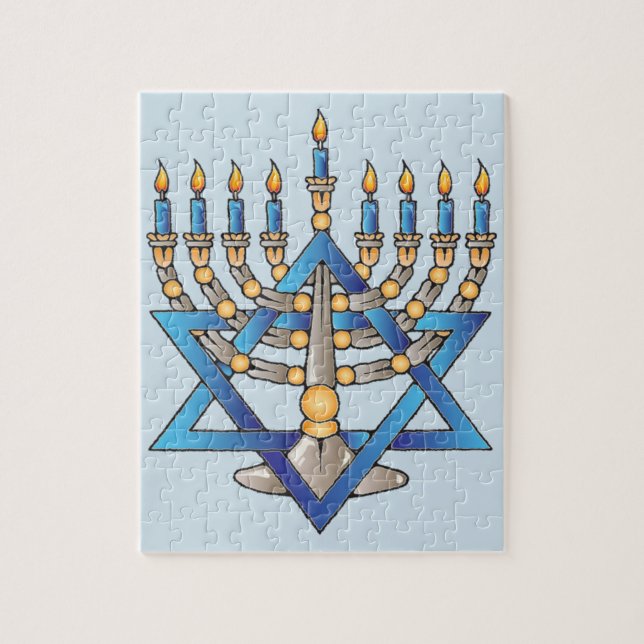 Lycklig Hanukkah Pussel (Vertikal)