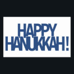 Lycklig Hanukkah Rektangulärt Klistermärke<br><div class="desc">Lycklig Hanukkah! Lycklig Chanukah! Hur du än stavar det,  fira lyckligt med familj och vänner.</div>