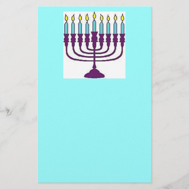 Lycklig Hanukkah Shalom Brevpapper (Framsida)