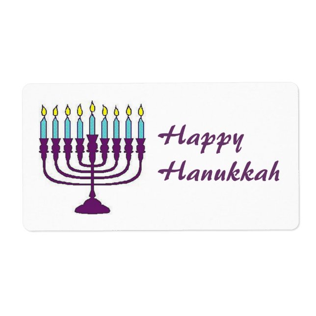 Lycklig Hanukkah Shalom Fraktsedel (Framsidan)
