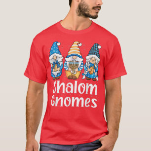 Lycklig Hanukkah Shalom Gnomes Hanukkah Jewish Hol T Shirt