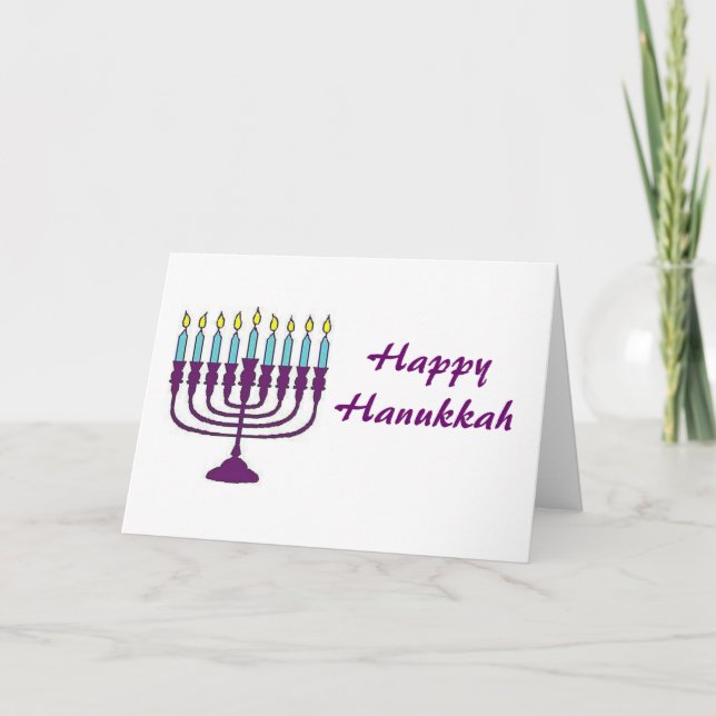 Lycklig Hanukkah Shalom Helgkort (Framsida)