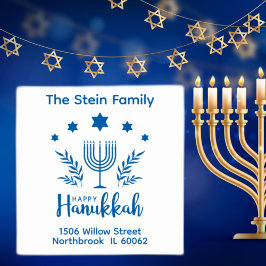 Lycklig Hanukkah Självfärgande Stämpel