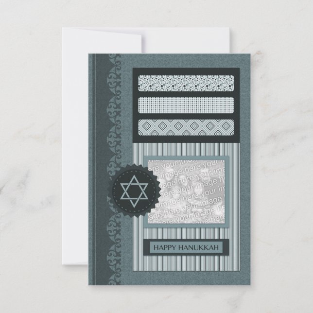 lycklig hanukkah (skrapbok) inbjudningar (Framsida)
