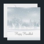 Lycklig Hanukkah Snö Scene Söt judisk Julkort<br><div class="desc">Vackert Hanukkah-kort. En scen i söt snö i skymningen som visar naturens skönhet. Njut av den vackra säsongen med din familj och dina vänner.</div>
