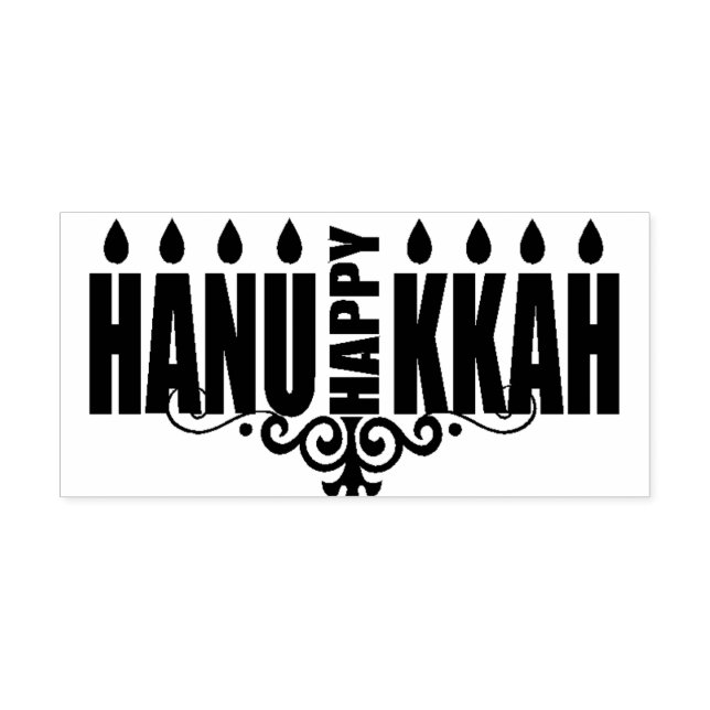 Lycklig Hanukkah Stämpel (Tryck)