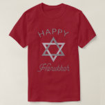 Lycklig Hanukkah Star av David Glitter T-Shirt<br><div class="desc">Hanukkah 2022 börjar på kvällen Söndag den 18 december och slutar på kvällen måndagen den 26 december</div>