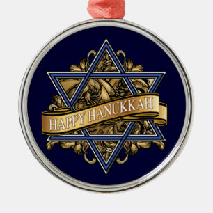 Lycklig Hanukkah Star av David Julgransprydnad Metall
