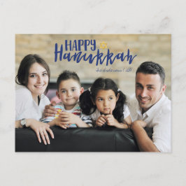 Lycklig Hanukkah Star av David Photo Postcards Helg Vykort