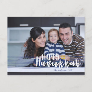 Lycklig Hanukkah Star av David Photo Postcards Helg Vykort