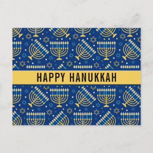 Lycklig Hanukkah Star of David Cute Trendig Helg Vykort