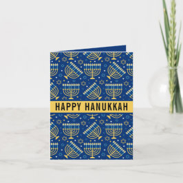 Lycklig Hanukkah Star of David Cute Trendig Helgkort