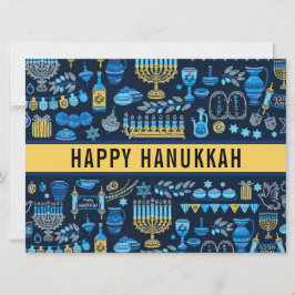 Lycklig Hanukkah Star of David Cute Trendig Julkort