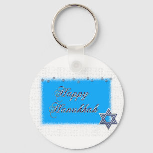 lycklig hanukkah stjärna nyckelring