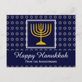 LYCKLIG HANUKKAH-stjärnan av David Menorah Personl Helg Vykort