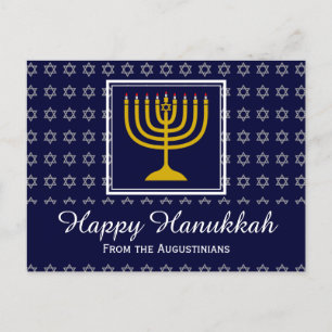 LYCKLIG HANUKKAH-stjärnan av David Menorah Personl Helg Vykort