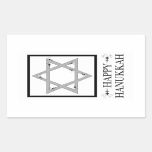 lycklig hanukkah (stjärnan för den dystra eleganse rektangulärt klistermärke