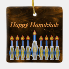 Lycklig Hanukkah Stylized Nebulous himmel för Julgransprydnad Keramik