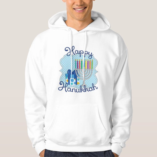 Lycklig Hanukkah sweatshirt ful swather party (Framsida)