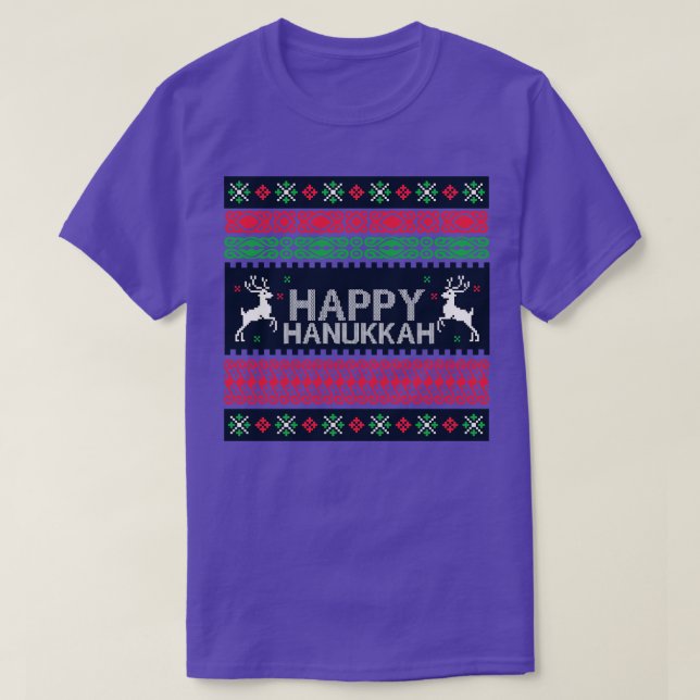 Lycklig Hanukkah T Shirt (Design framsida)