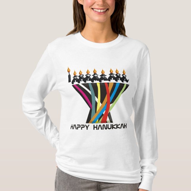 Lycklig Hanukkah T-shirt (Framsida)