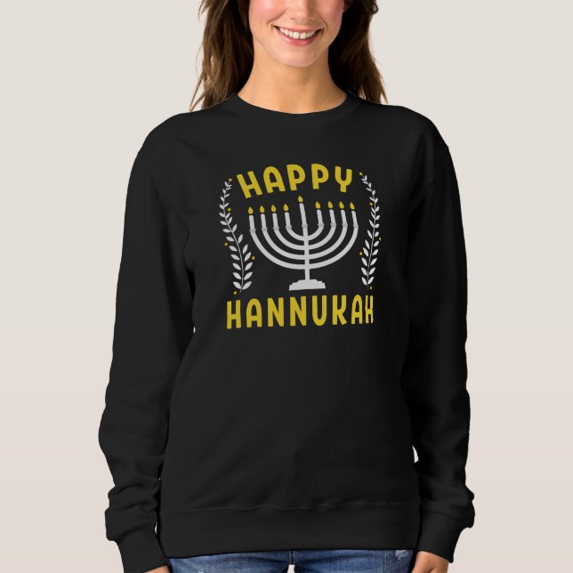 Lycklig Hanukkah T Shirt (Framsida)