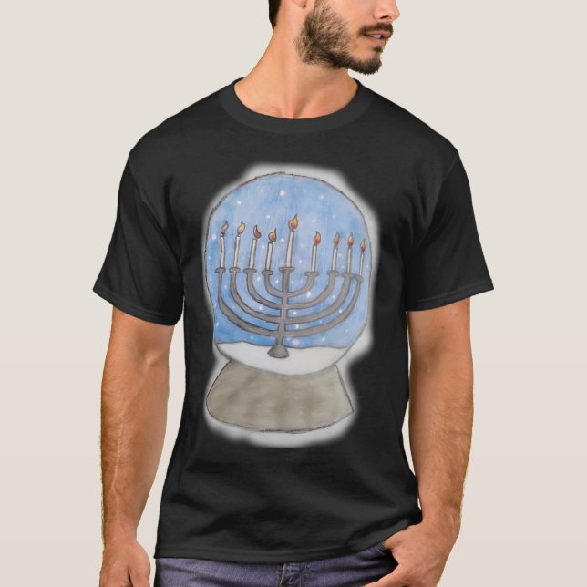 Lycklig Hanukkah T Shirt (Framsida)