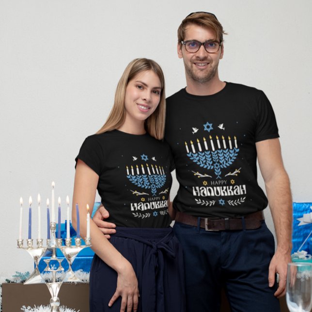 Lycklig Hanukkah T Shirt (Skapare uppladdad)