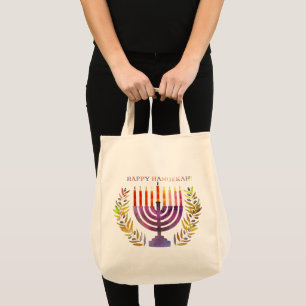Lycklig Hanukkah Tote Bag Tygkasse