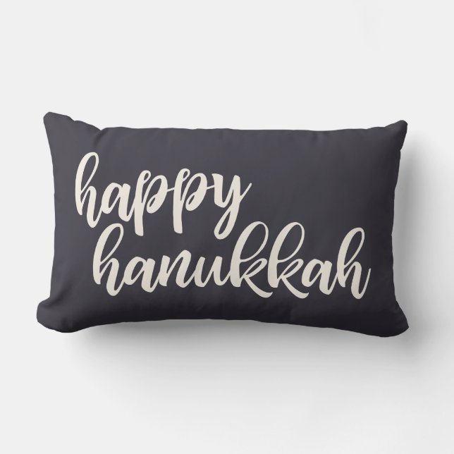 Lycklig Hanukkah-Trendig, skript Lettering av mari Lumbarkudde (Framsida)