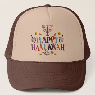 Lycklig Hanukkah Truckerkeps