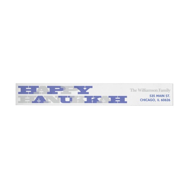 Lycklig Hanukkah typografi Etikettband (Individual)