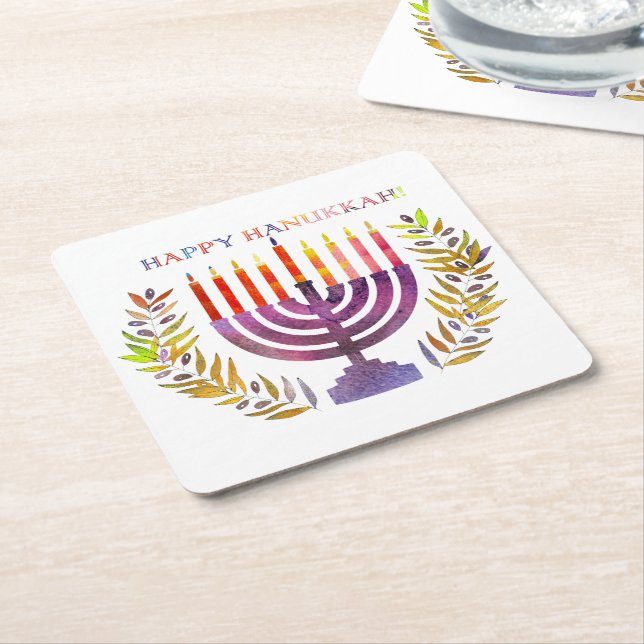 Lycklig Hanukkah Underlägg (Vinklad)