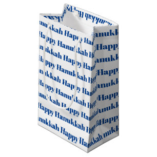 Lycklig Hanukkah, vit, modern typografi