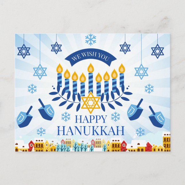 Lycklig Hanukkah Vykort (Framsida)
