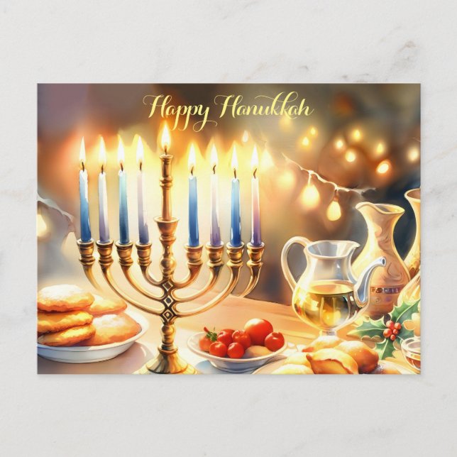 Lycklig Hanukkah Vykort (Framsida)