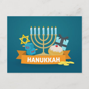Lycklig Hanukkah Vykort