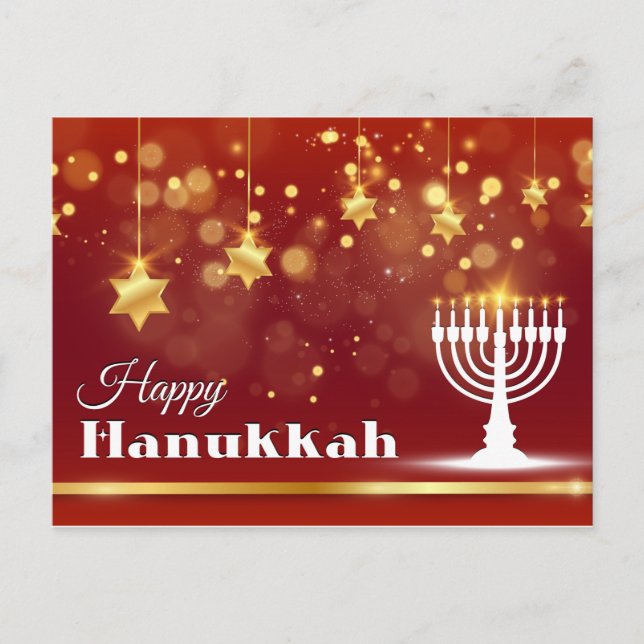 Lycklig Hanukkah Vykort (Framsida)