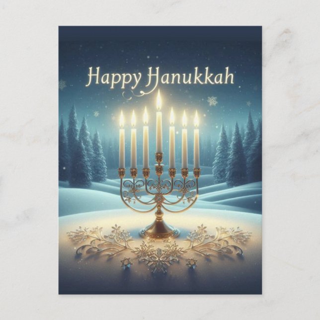 Lycklig Hanukkah Vykort (Framsida)