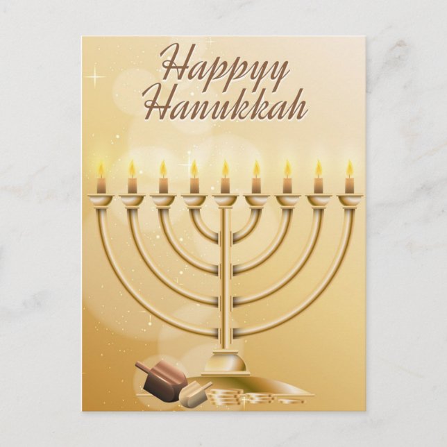 Lycklig Hanukkah Vykort (Framsida)