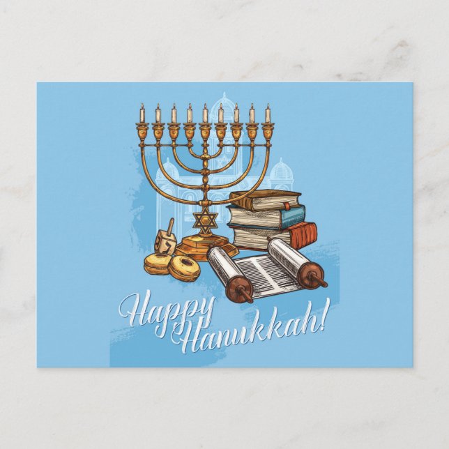 Lycklig Hanukkah Vykort (Framsida)