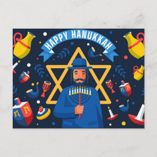 Lycklig Hanukkah Vykort