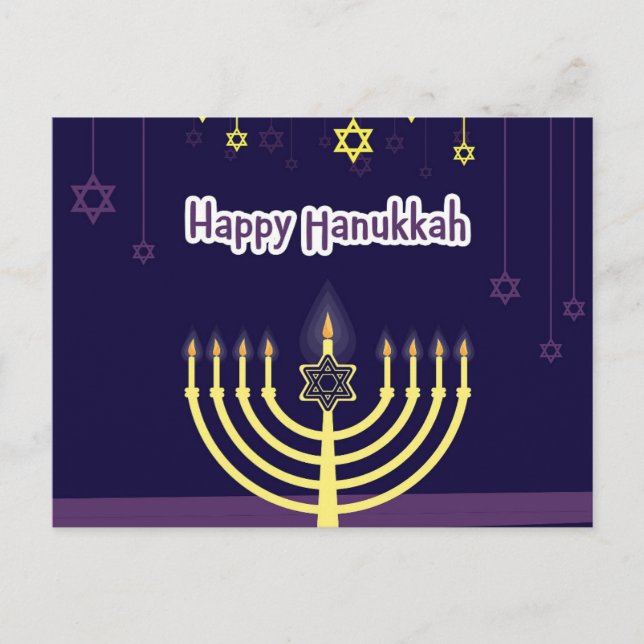 Lycklig Hanukkah Vykort (Framsida)