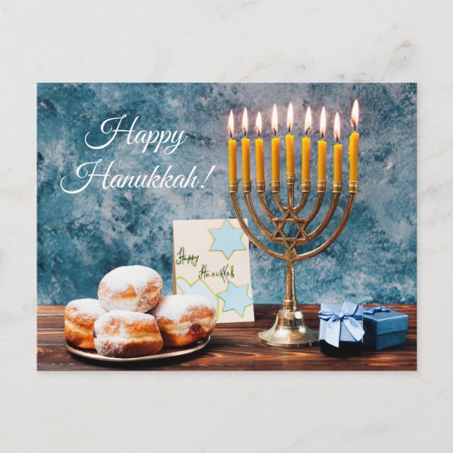 Lycklig Hanukkah Vykort (Framsida)