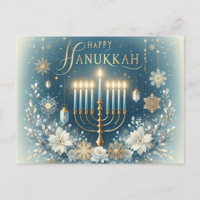 Lycklig Hanukkah Vykort (Framsida)