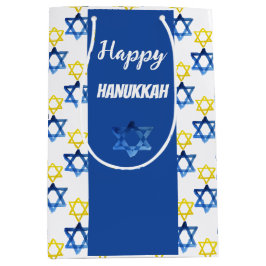 Lycklig Hanukkah Watercolor David Stars