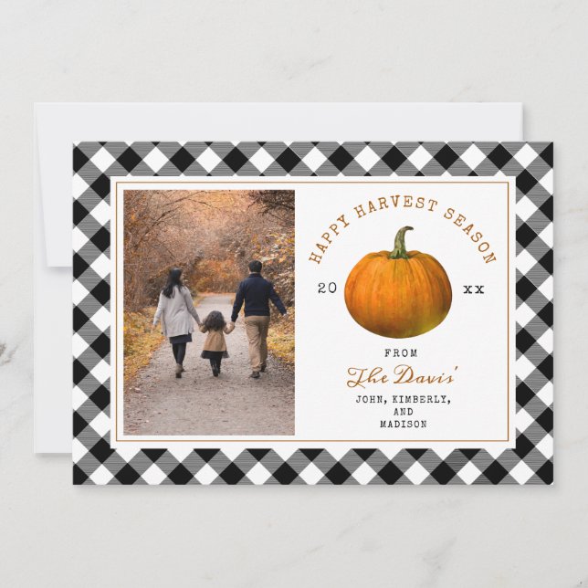 Lycklig Harvest Pumpkin Play Photo Thanksgiving (Framsida)